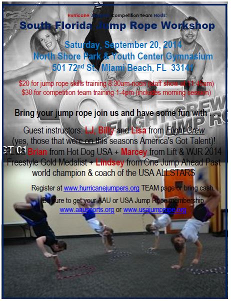 2014 South Florida Jump Rope Workshop @ North Shore Park & Youth Center Gymnasium | Miami Beach | Florida | United States